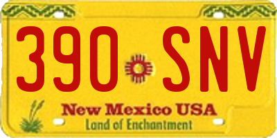 NM license plate 390SNV