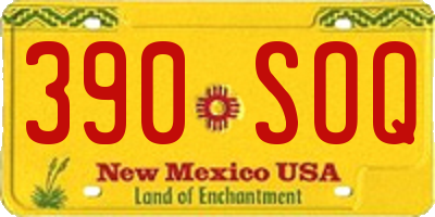 NM license plate 390SOQ