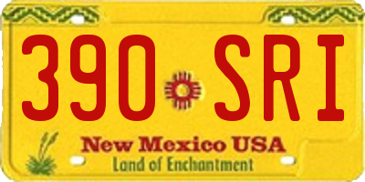 NM license plate 390SRI