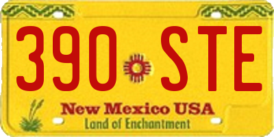 NM license plate 390STE