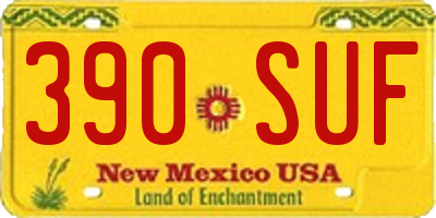 NM license plate 390SUF