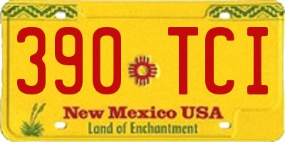 NM license plate 390TCI