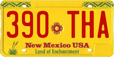 NM license plate 390THA