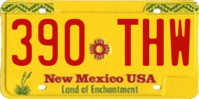 NM license plate 390THW