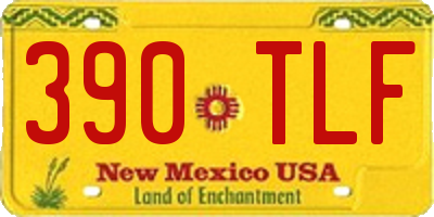 NM license plate 390TLF