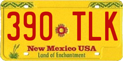 NM license plate 390TLK