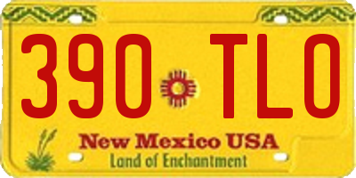 NM license plate 390TLO