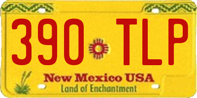 NM license plate 390TLP