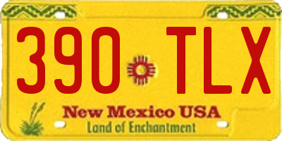 NM license plate 390TLX