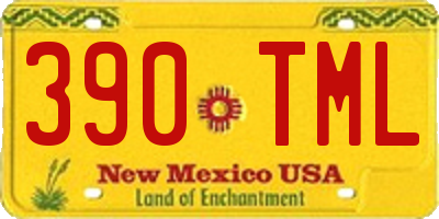 NM license plate 390TML