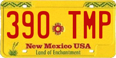 NM license plate 390TMP