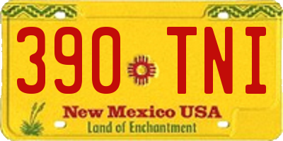 NM license plate 390TNI