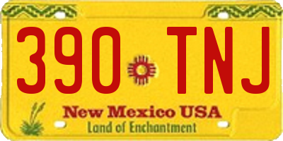 NM license plate 390TNJ