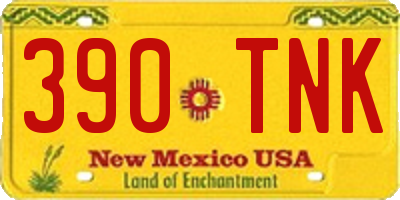 NM license plate 390TNK