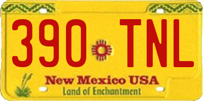 NM license plate 390TNL
