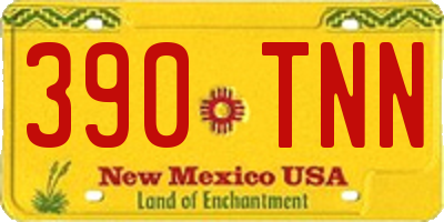 NM license plate 390TNN