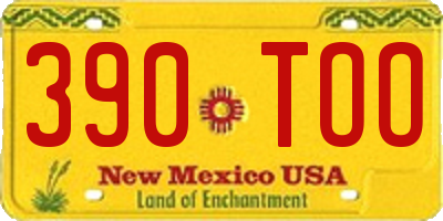 NM license plate 390TOO