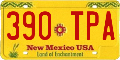 NM license plate 390TPA