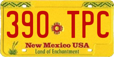 NM license plate 390TPC