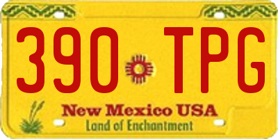 NM license plate 390TPG