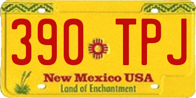 NM license plate 390TPJ