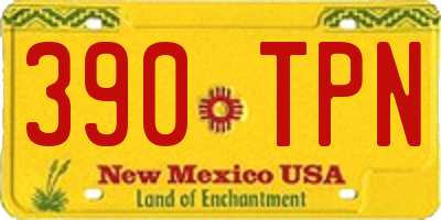 NM license plate 390TPN