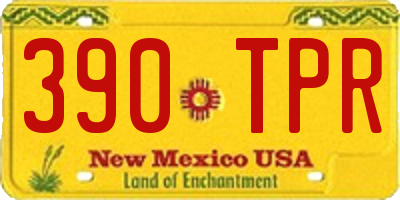 NM license plate 390TPR