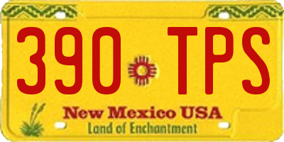 NM license plate 390TPS