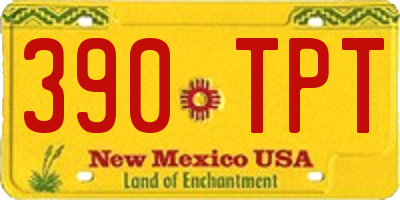 NM license plate 390TPT