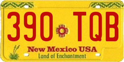 NM license plate 390TQB