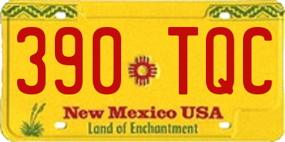 NM license plate 390TQC