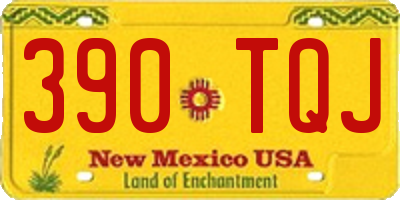NM license plate 390TQJ