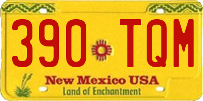 NM license plate 390TQM
