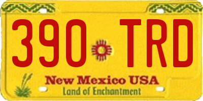 NM license plate 390TRD