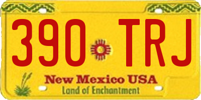 NM license plate 390TRJ