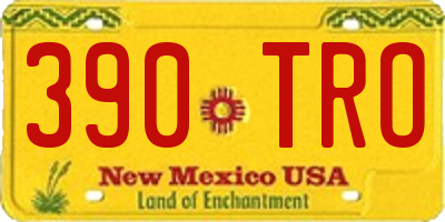 NM license plate 390TRO