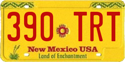 NM license plate 390TRT