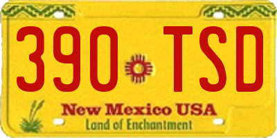 NM license plate 390TSD