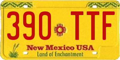 NM license plate 390TTF