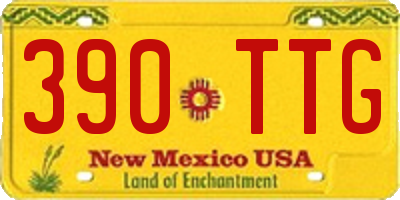 NM license plate 390TTG