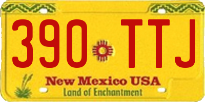 NM license plate 390TTJ