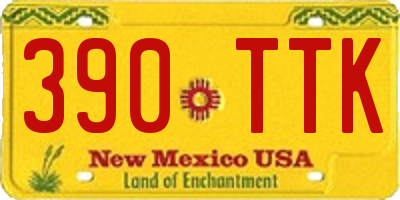 NM license plate 390TTK