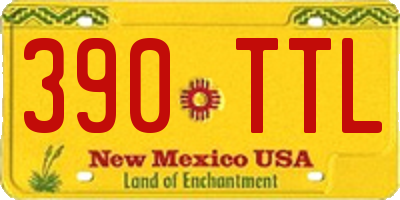 NM license plate 390TTL