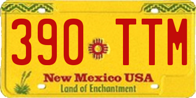NM license plate 390TTM