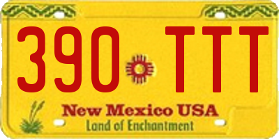 NM license plate 390TTT