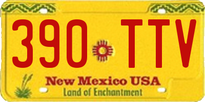 NM license plate 390TTV