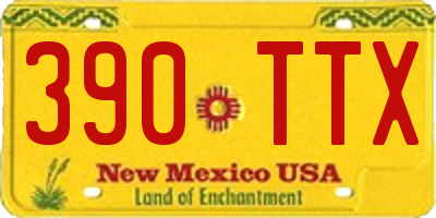 NM license plate 390TTX