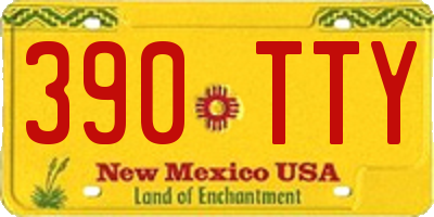 NM license plate 390TTY