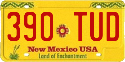 NM license plate 390TUD