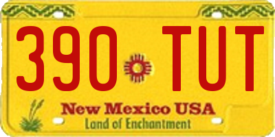 NM license plate 390TUT